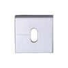 54 x 54mm Square Keyhole Escutcheon Concealed Fix