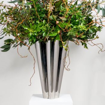 Marine Stainless Steel Flora Pot With Drainage Holes 30cm