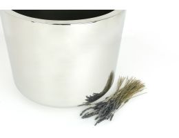 Marine Stainless Steel Newlyn Pot 28cm With Drainage Holes