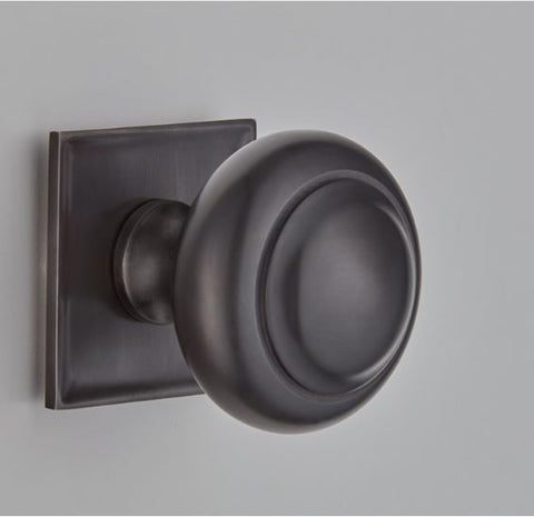 Croft Camber Centre Door Knob on Concave Square Rose