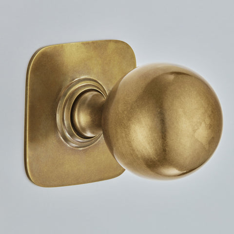 Croft Ball Centre Door Knob with Square Rose