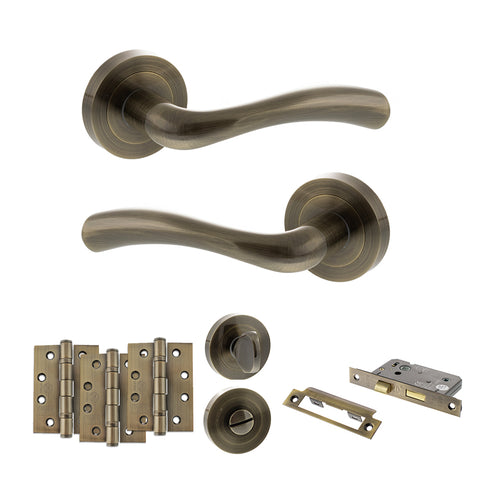 Texas Lever Handle Bathroom Door Pack