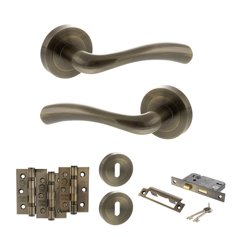 Texas Lever Handle 3 Lever Sashlock Door Pack