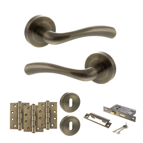 Texas Lever Handle 3 Lever Sashlock Door Pack