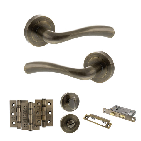 Texas Lever Handle Bathroom Door Pack