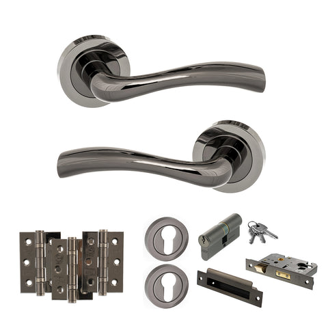 Texas Lever Handle Euro Sashlock Door Pack