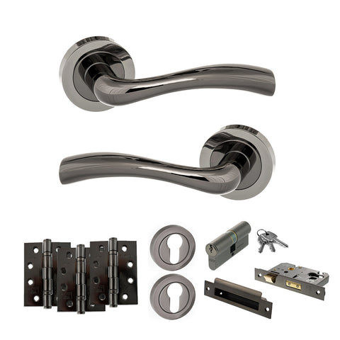 Texas Lever Handle Euro Sashlock Door Pack
