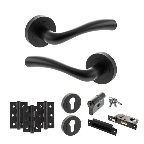 Texas Lever Handle Euro Sashlock Door Pack