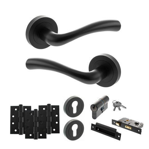 Texas Lever Handle Euro Sashlock Door Pack