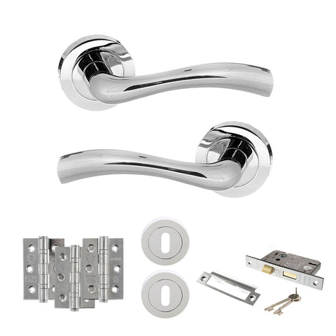 Texas Lever Handle 3 Lever Sashlock Door Pack