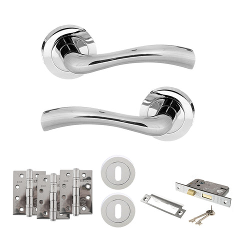 Texas Lever Handle 3 Lever Sashlock Door Pack