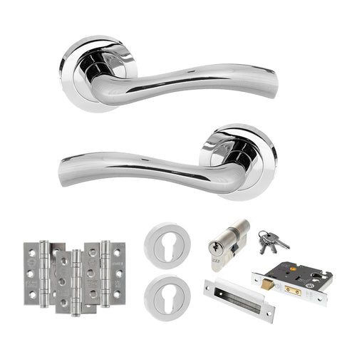 Texas Lever Handle Euro Sashlock Door Pack