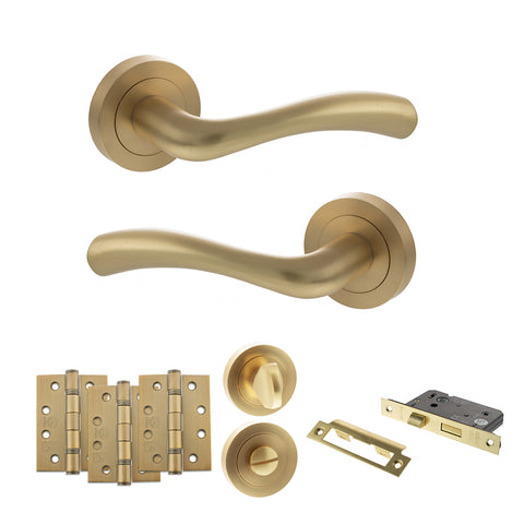 Texas Lever Handle Bathroom Door Pack