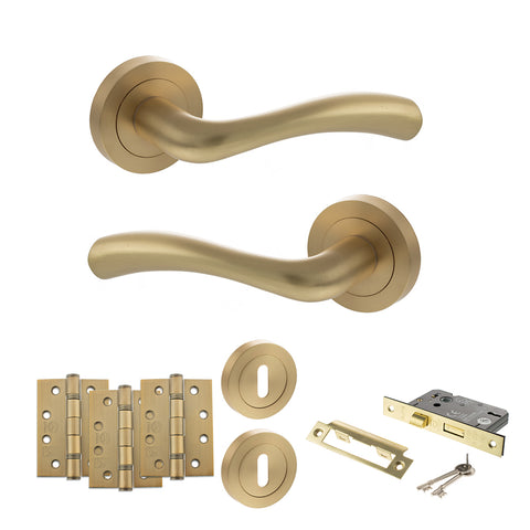 Texas Lever Handle 3 Lever Sashlock Door Pack