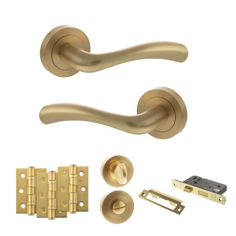 Texas Lever Handle Bathroom Door Pack