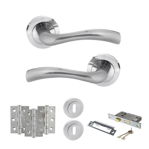 Texas Lever Handle 3 Lever Sashlock Door Pack