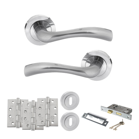 Texas Lever Handle 3 Lever Sashlock Door Pack