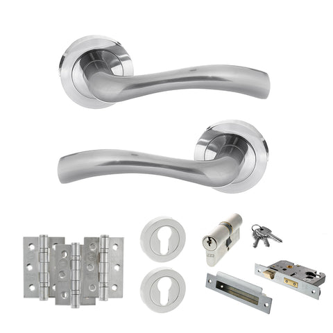 Texas Lever Handle Euro Sashlock Door Pack