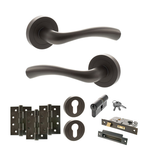 Texas Lever Handle Euro Sashlock Door Pack