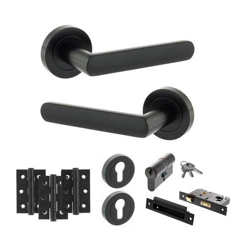 Carolina Lever Handle Euro Sashlock Door Pack