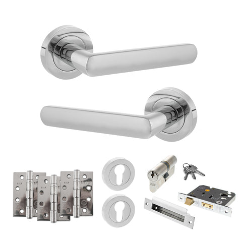 Carolina Lever Handle Euro Sashlock Door Pack