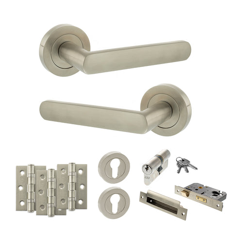 Carolina Lever Handle Euro Sashlock Door Pack