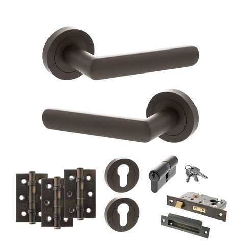 Carolina Lever Handle Euro Sashlock Door Pack