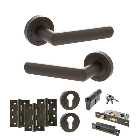 Carolina Lever Handle Euro Sashlock Door Pack