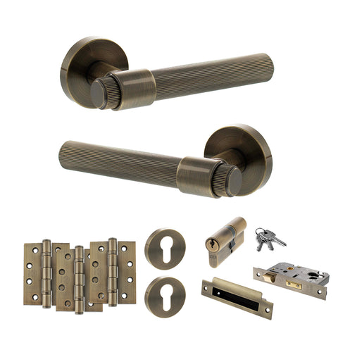 Fasana Lever Handle Euro Sashlock Door Pack