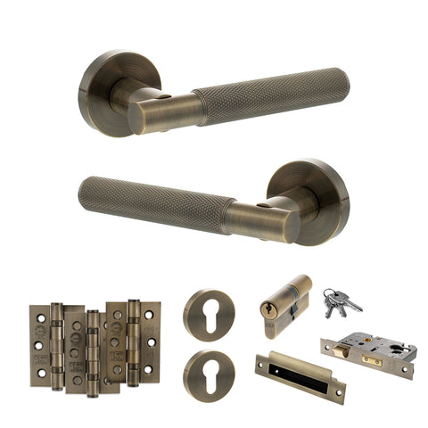 Rosarno Lever Handle Euro Sashlock Door Pack