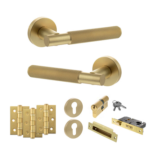Rosarno Lever Handle Euro Sashlock Door Pack