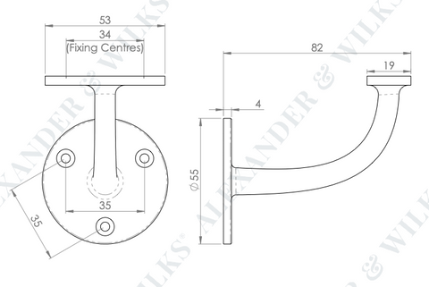 Architectural Handrail Bracket
