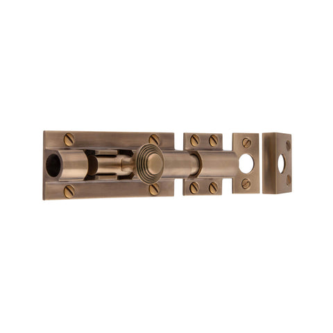Heavy Barrel Bolt 100mm x 38mm - Shown in Very Light Aged