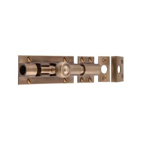 Heavy Barrel Bolt 100mm x 38mm - Shown in Very Light Aged