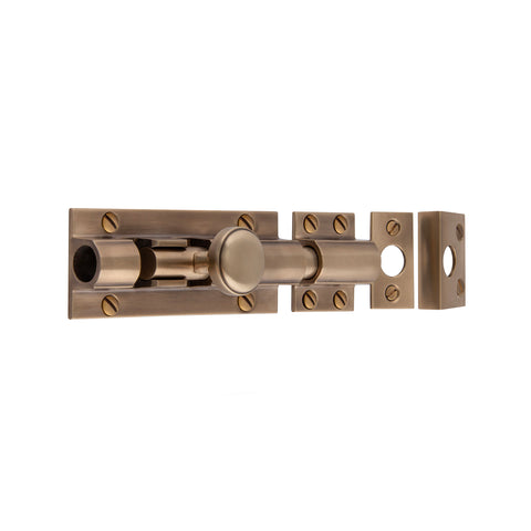 Heavy Barrel Bolt 100mm x 38mm - Shown in Very Light Aged