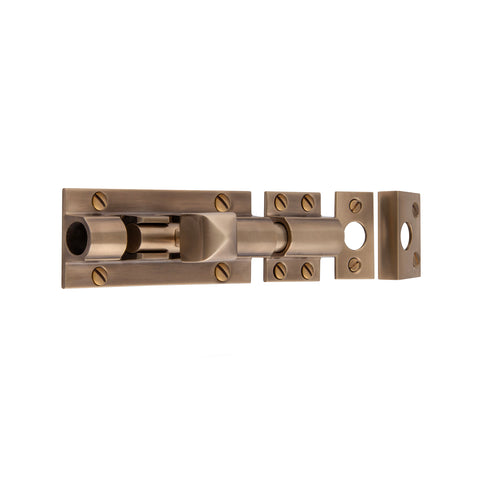 Heavy Barrel Bolt 100mm x 38mm - Shown in Very Light Aged