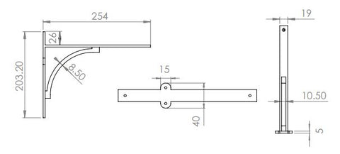 Arch Shelf Bracket for Wooden Shelves