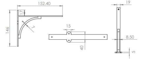 Arch Shelf Bracket for Wooden Shelves