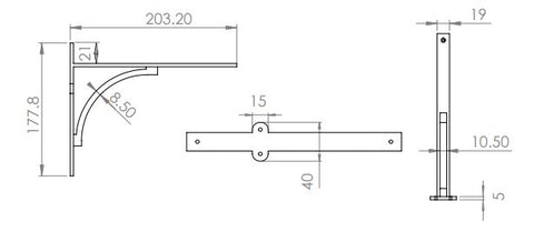 Arch Shelf Bracket for Wooden Shelves