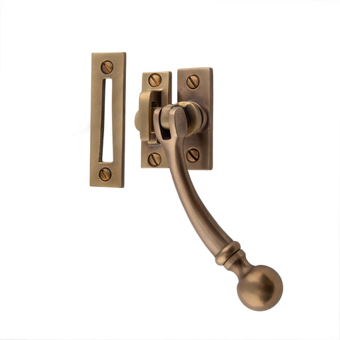 Casement Fastener with Hook & Mortice Plate - Shown in Very Light Aged