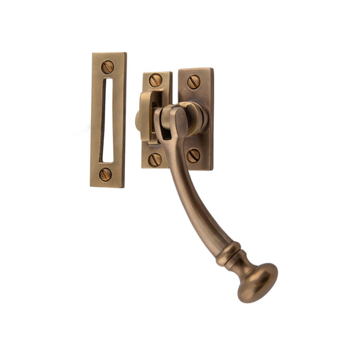 Casement Fastener with Hook & Mortice Plate - Shown in Very Light Aged