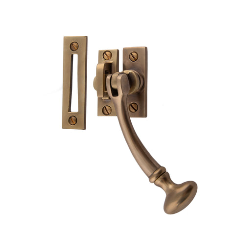 Casement Fastener with Hook & Mortice Plate - Shown in Very Light Aged