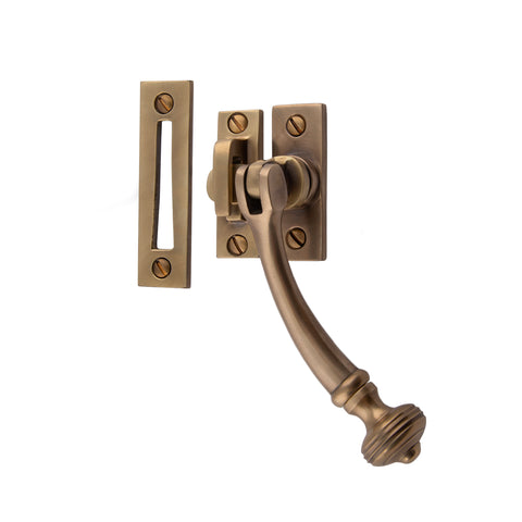 Casement Fastener with Hook & Mortice Plate - Shown in Very Light Aged
