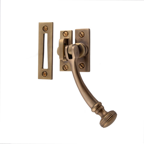 Casement Fastener with Hook & Mortice Plate - Shown in Very Light Aged