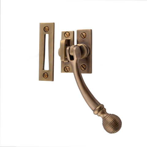 Casement Fastener with Hook & Mortice Plate - Shown in Very Light Aged