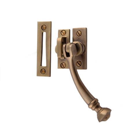 Casement Fastener with Hook & Mortice Plate - Shown in Very Light Aged