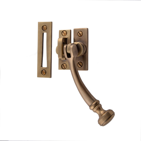 Casement Fastener with Hook & Mortice Plate - Shown in Very Light Aged