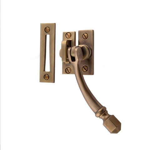 Casement Fastener with Hook & Mortice Plate - Shown in Very Light Aged