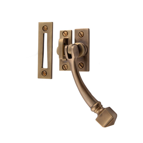 Casement Fastener with Hook & Mortice Plate - Shown in Very Light Aged