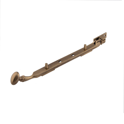 Casement Stay Plain Oval Detail - Shown in Very Light Aged
